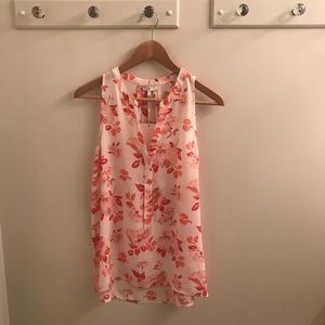 Joie Silk Sleeveless Tunic Blouse